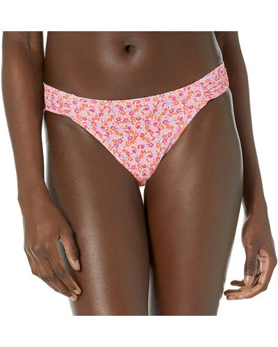 Amazon Essentials Parte Inferior de Traje de Baño Tipo Bikini con Solapa Lateral Mujer - Rosa
