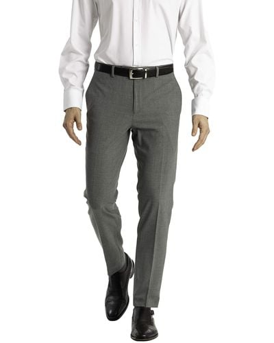 Calvin Klein Skinny Fit Performance Stretch Dress Pant - Gray