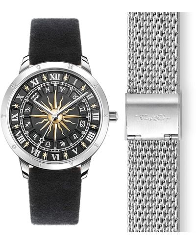 Thomas Sabo S Analogue Quartz Watch With Stainless Steel Strap Set_wa0351-217-203-33 Mm - Black