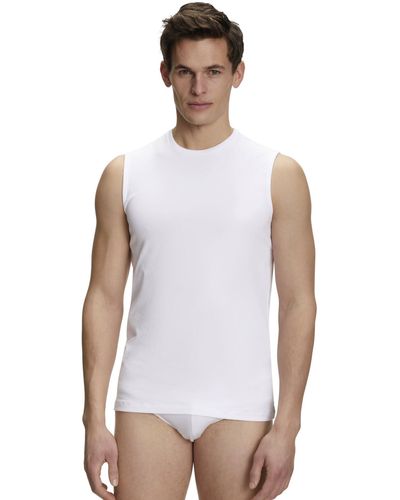 FALKE Unterwäsche Daily Comfort 2-Pack Muscle Shirt M S/L SH Baumwolle atmungsaktiv 2 Stück - Weiß