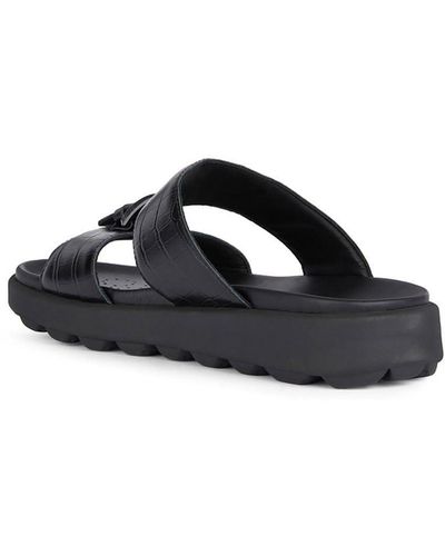 Geox U SPHERICA EC6 D Slide Sandal - Schwarz