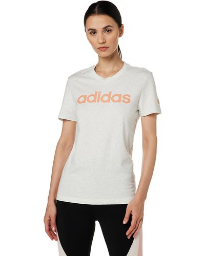adidas T-Shirt Ecru Donna Lin T - Bianco