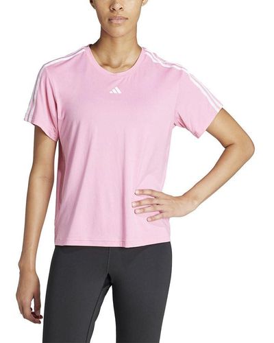 adidas AEROREADY Train Essentials 3-Stripes Tee T-Shirt - Pink