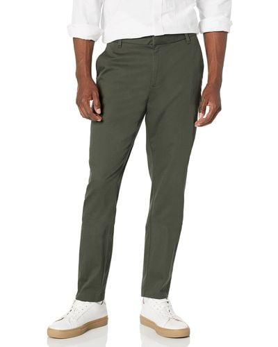 Amazon Essentials Slim-fit Wrinkle-resistant Flat-front Stretch Chino Pant - Green