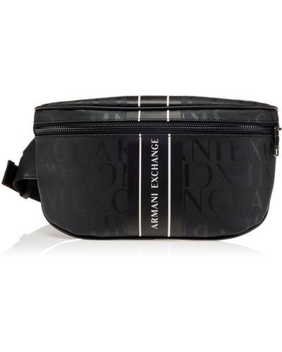 Emporio Armani A | X Armani Exchange All Over Logo Waist Bag - Black