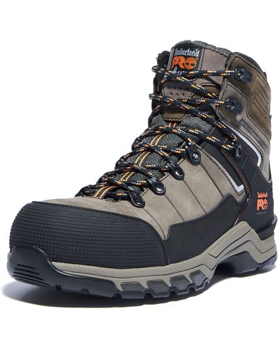 Timberland Mens Hypercharge Trd 6" Composite Safety Toe Waterproof Industrial Hiking Work Boot - Black