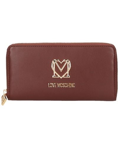 Love Moschino MOSCHINO LOVE Portefeuilles avec logo et fermeture éclair Marron - Violet