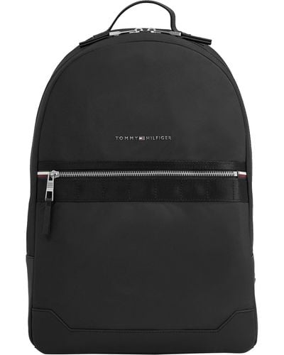 Tommy Hilfiger Hombre Mochila Elevated Nylon Equipaje de mano - Negro