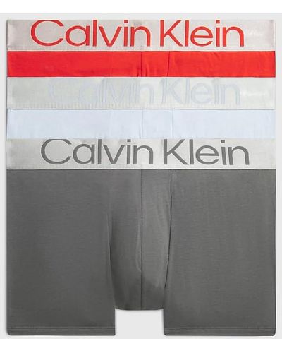 Calvin Klein Trunk 3 Pack 000NB3130AGI9 Boxershorts in blau/rot/grau