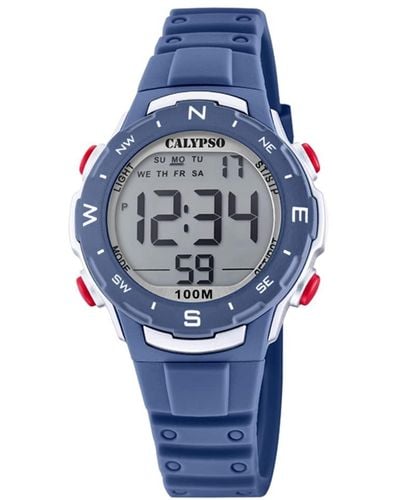 Calypso St. Barth 's Digital Quartz Watch With Plastic Strap K5801/5 - Grey
