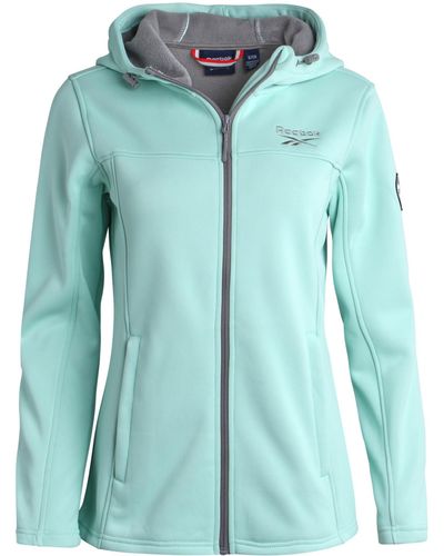 Reebok Windproof Woven Softshell Jacket With Hood For - Blue