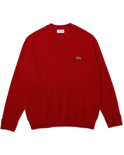 Lacoste Pull-over Relaxed Fit Rouge XS