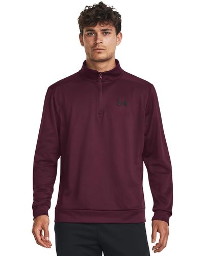 Under Armour Fleece Half Zip Sweatshirt L - Purple