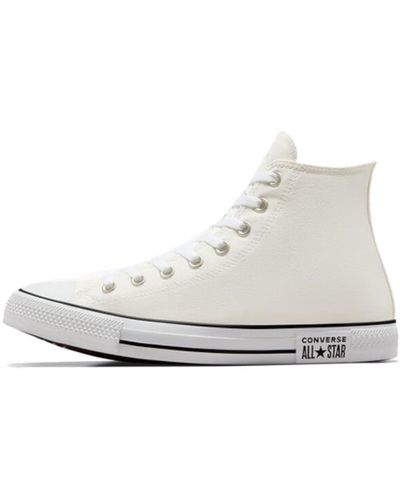 Converse Ctas Hi Vintage Enkellaarzen Op Wit Canvas