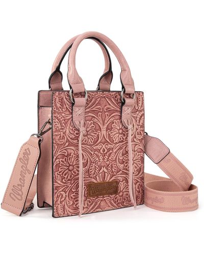 Wrangler Extra-small Pebbled Leather Crossbody Bag Wg271-8119 - Pink