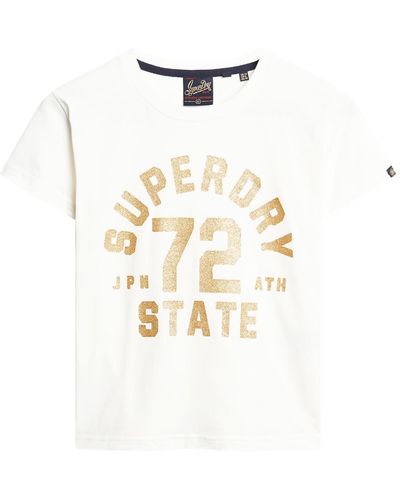 Superdry University Scripted Graphic Tee T-shirt - White