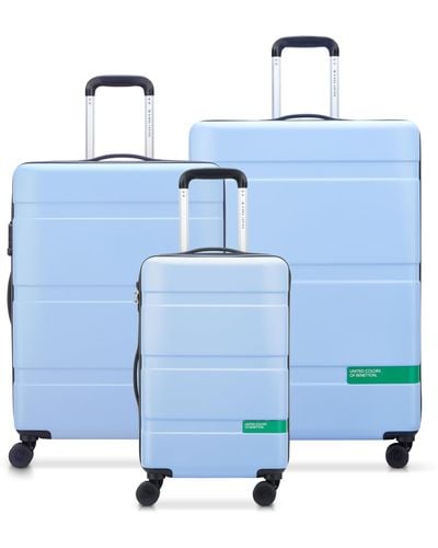 Benetton Now Hardside Luggage With Spinner Wheels - Blue