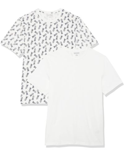 Amazon Essentials 2-pack Slim-fit Short-sleeve Crewneck T-shirt - White
