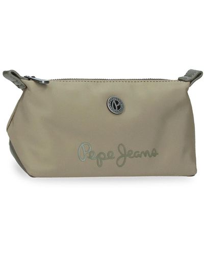 Pepe Jeans Corin Toiletry Bag Green 20.5x11.5x7.5cm Polyester And Pu By Joumma Bags