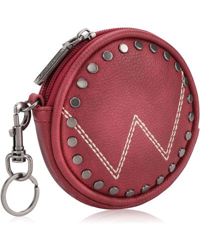 Wrangler Portafogli da donna portamonete portachiavi cambio borsa borsa borsa portafogli per le donne - Rosso