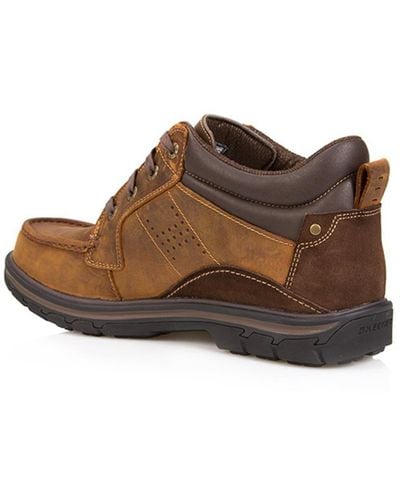 Skechers Zapatos con Cordones de Piel - Marrón