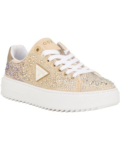 Guess Denesa Tread Bottom Logo Fashion Sneakers - Natural