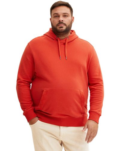 Tom Tailor Plusize Basic Hoodie Sweatshirt 1035771 - Rot