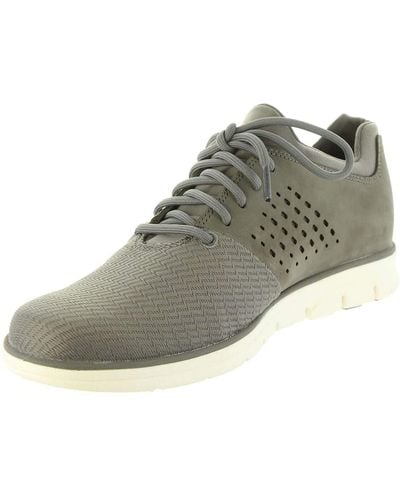 Timberland Ca1pe4 S Graphite Leather Trainers - Grey