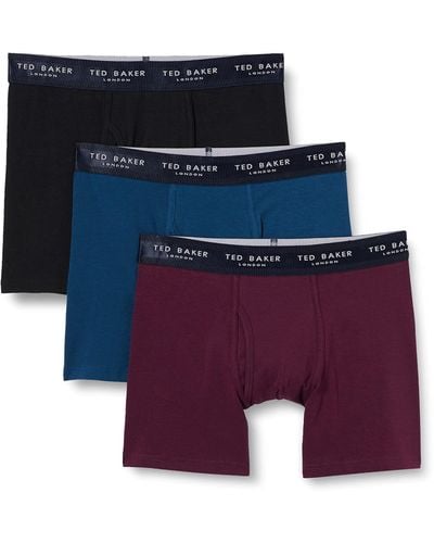 Ted Baker 3-Pack Cotton Boxer Brief Retroshorts - Mehrfarbig