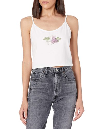 Kendall + Kylie Kendall + Kylie Tank Top With Embroidery - Gray