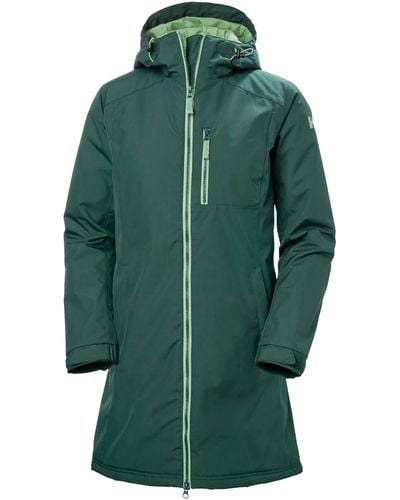 Helly Hansen Long Belfast Insulated Winter Jacket - Green