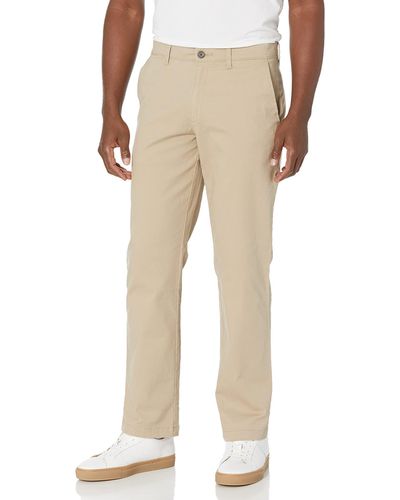 Amazon Essentials Pantalon Kaki en Tissu Stretch Style Décontracté Coupe Droite - Neutre