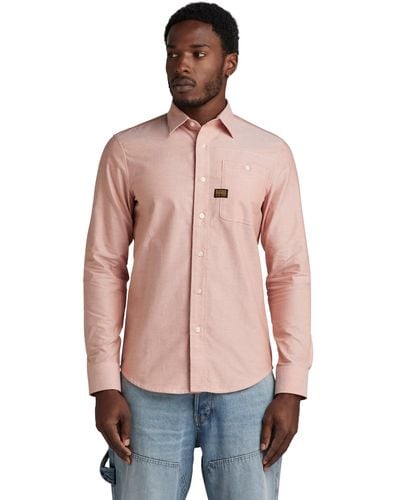 G-Star RAW Bristum 2.0 Slim Ls Shirts Voor - Roze
