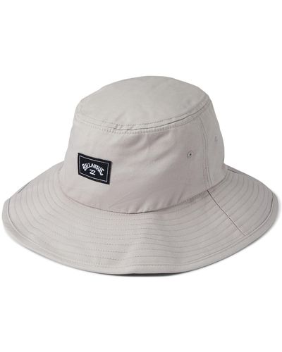 Billabong Big John Safari Sun Protection Hat With Chin Strap - Gray