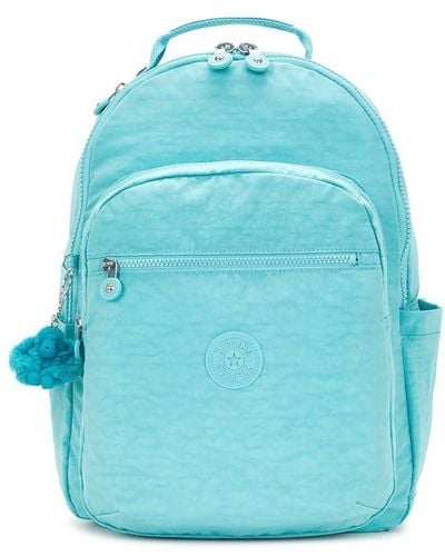 Kipling Backpack Seoul Deepest Aqua Large - Blue