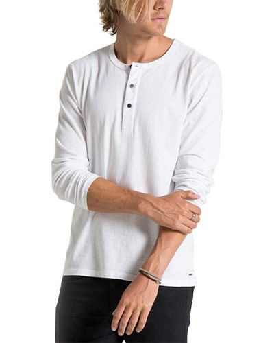 n:PHILANTHROPY N: Philanthropy Casual Long Sleeve Tee Shirt - White