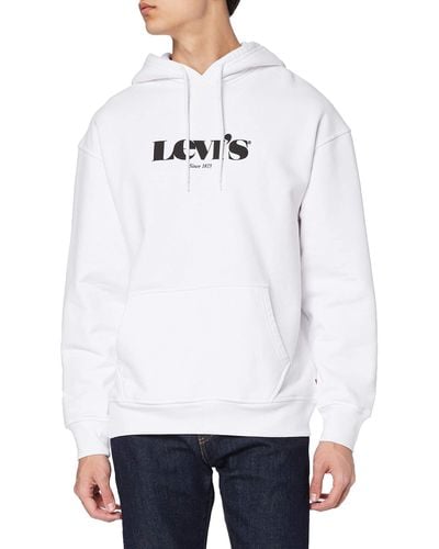 Levi's Relaxed Graphic Hoodie Modern Vintage Po White - Weiß