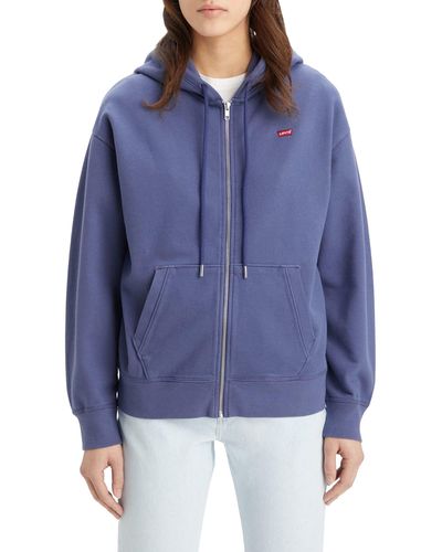 Levi's Standard Zip Sweatshirt Hoodie Kapuzenpullover - Blau