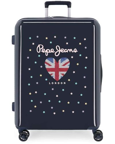 Pepe Jeans Estela Cabin Suitcase Blue 40 X 55 X 20 Cm Abs Rigid Integrated Tsa Closure 38.4 L 2 Kg 4 Wheels Double Hand Luggage