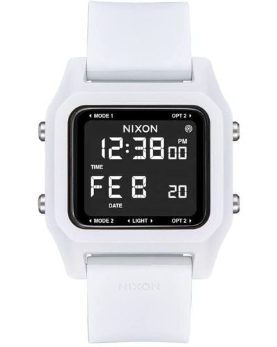 Nixon Digital Japanisches Automatikwerk Uhr mit Kunststoff Armband A1309-100-00 - Weiß