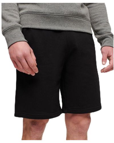 Superdry Short Essential en jersey pour homme avec logo - Noir