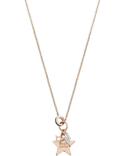 Nomination Necklace Easychic Collection In 925 Sterling Silver And Cubic Zirconia. Rose Gold Finish. Best Sister - Metallic
