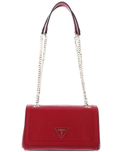 Guess Noelle Covertible Xbody Flap Bag Red - Rouge