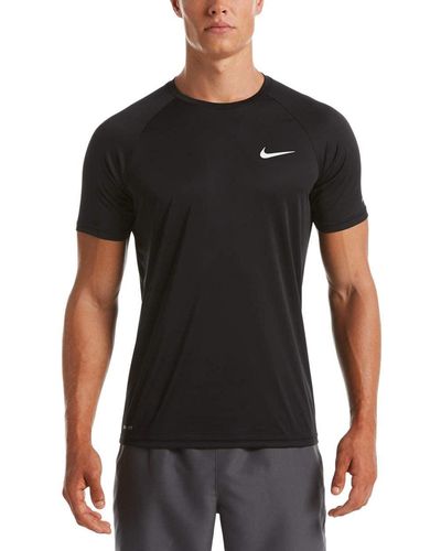 Nike Essential Short Sleeve Hydroguard Black MD - Schwarz