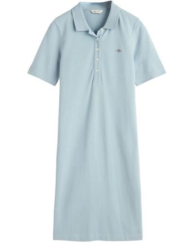 GANT Slim Shield Ss Pique Polo Dress - Blue