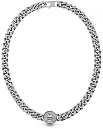 Guess Halskette Jewelly / 11 mm Curb 4DC dotted / UMN70006 - Mettallic