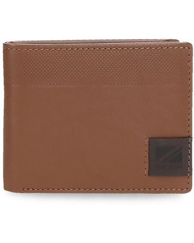 Pepe Jeans Topper Horizontal Wallet With Purse Brown 11 X 8 X 1 Cm Leather