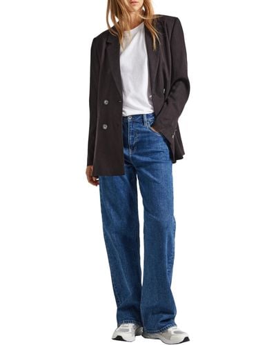 Pepe Jeans Loose St Jeans Uhw - Zwart