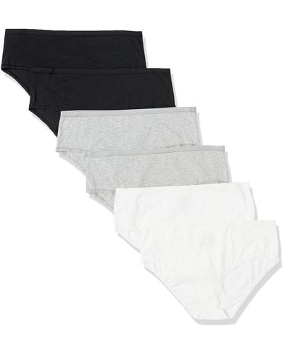 Amazon Essentials Cotton Midi Brief Underwear - White