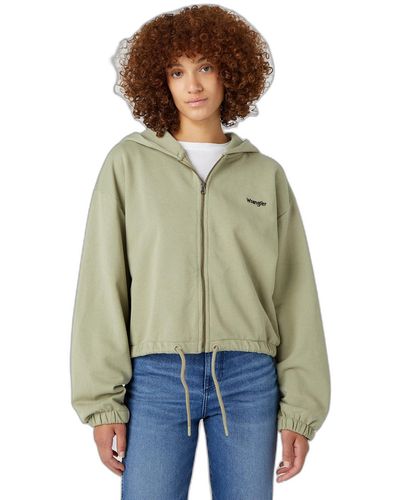 Wrangler Zip Hoodie Hooded Sweatshirt - Grün